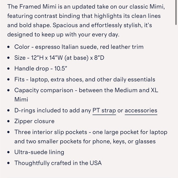 Parker Thatch Framed Mimi Suede Espresso with Red - Picture 11 of 11